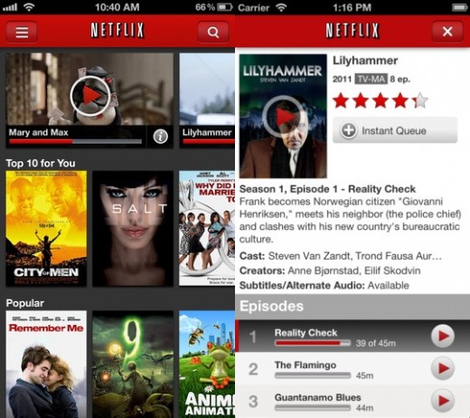 Netflix now with support for iPhone 5 and iOS 6