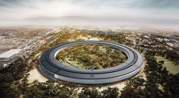 4K Drone captures images of Apple s Spaceship HQ